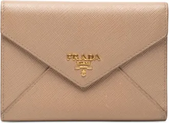 Prada Beige Leather Wallet (Tri-Fold) (Pre-Owned)