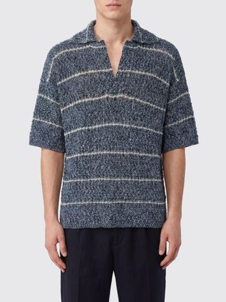 Roberto Collina Polo in misto cotone a righe
