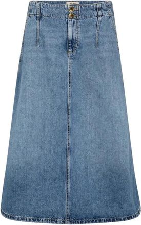 Mos Mosh MMLeala Denim Skirt - Dames - Spijkerrokken - Blauw - W26 - Denim - Rokken