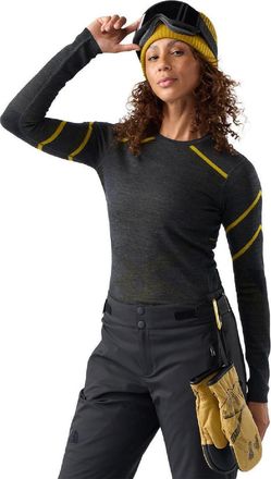 Smartwool Womens Intraknit Thermal Merino Crew Base Layer Top Gray XS