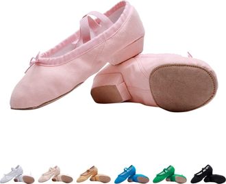 Generic Ballet Shoes Womens Low Heel Pumps Soft Sole Dance Shoes Elegant Ballet Flats Ballet Slippers Womens Dance Shoes Flat Training Gymnastics Shoes for Ad