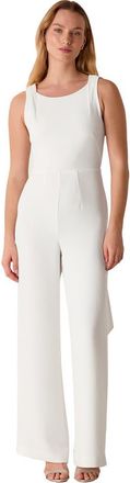 Whistles Tie Back Wide Leg Bridal Jumpsuit in Ivory at Nordstrom, Size 12