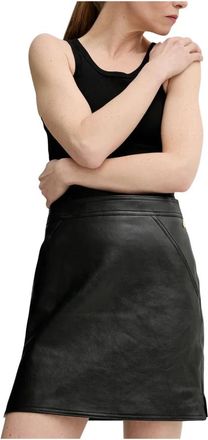 Bally Leren Minirok - Dames - Leren & Su&egrave;de rokken - Zwart - L - Leer - Rokken