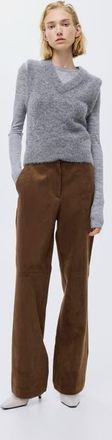 H&M Bootcut Trousers in Brown at Nordstrom, Size 18