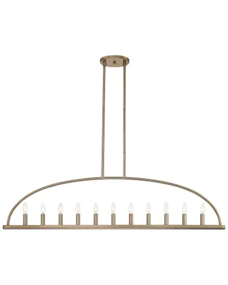 Crystorama Abbott 11-Light Vibrant Gold Linear Chandelier