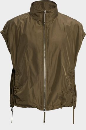 Lafayette 148 New York Zip-Front Drawstring Vest