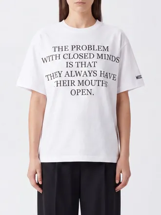 Moschino Relaxed Fit Cotton T-shirt with Contrast Logo Print