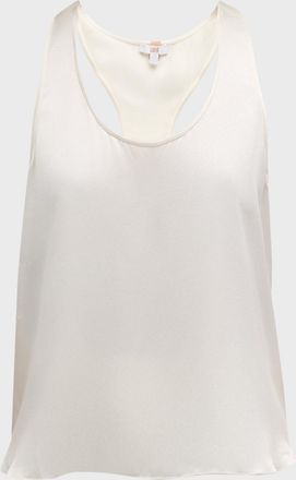 Lunya Tulip-Back Washable Silk Tank & Shorts Set