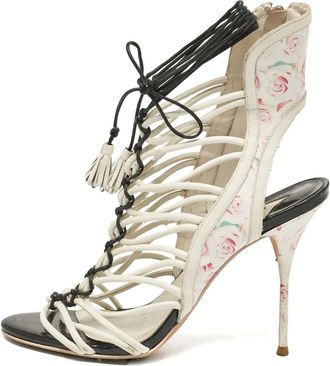 Sophia Webster Sandali con tacco e cinturini - Bianco