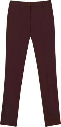 Twinset Cigarette Broeken - Dames - Straight fit broeken - Bruin - L - Wol - Broeken