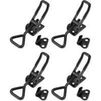 OEM 10 Unidades. Cierre De Palanca De Acero Al Carbono, Capacidad De Carga De 100 Kg Para Cajas, Cofres Y Armarios (95 Mm, Negro) - Crezuo