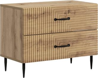 vidaXL Armario De Noche Roble Artisan 62 X 34,5 X 47,5 Cm Vidaxl