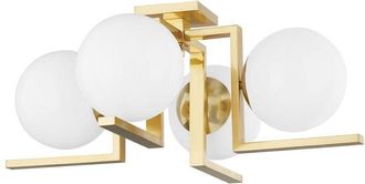 Hudson Valley Lighting Tanner 4 Luces Empotradas Lat&oacute;n, Vidrio, 2700k