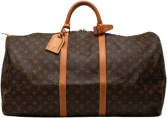 Louis Vuitton Vintage, unisex, Bruin, ONE Size, Leer, Pre-owned Keepall 60