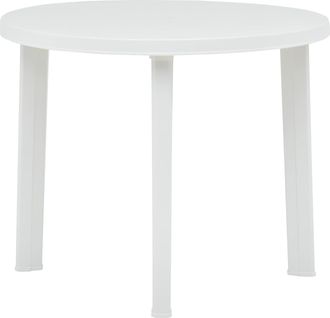 vidaXL Mesa De Jard&iacute;n De Pl&aacute;stico Blanco 89 Cm Vidaxl