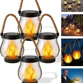 No Brand Illuminazione Solare Per Esterni - Illuminazione Solare Da Campeggio - Impermeabile - Funziona Tramite Usb E Energia Solare - Luci Sospese Con Corda -
