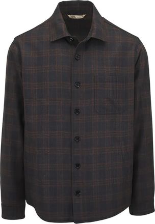 Maurizio Baldassari Giacca-camicia in lana a quadri - Grigio