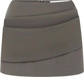 Alex Perry Minigonna asimmetrica - Grigio