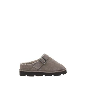 Brunello Cucinelli Gray Calf Leather Bos Taurus Womens Clogs