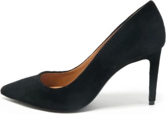 Ralph Lauren 100 mm fluwelen pumps met puntige neus - Zwart