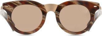 Ermenegildo Zegna Ermenegildo Zegna ZC0010 62E Mens Sunglasses Brown Size 47