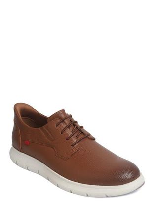 Marc Joseph New York Brooks Hands Free Technology Leather Plain Toe Casual Oxford in Cognac Grainy Leather at Nordstrom, Size 10.5