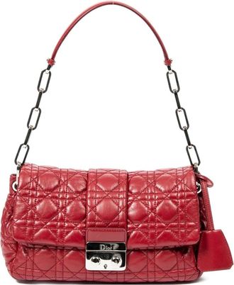 Dior Borsa a spalla Cannage con patta - Rosso