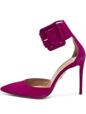 Aquazzura 100mm buckle-detail pumps - Pink