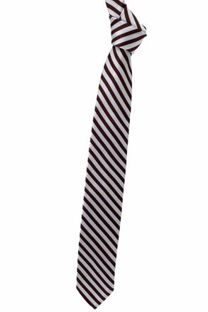 Robert Talbott Mens Cricket Stripe Self-Lined Woven Silk Tie In Brown And Silver-White