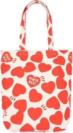 Human Made heart-print reversible tote bag - men - Cotton - One Size - Red