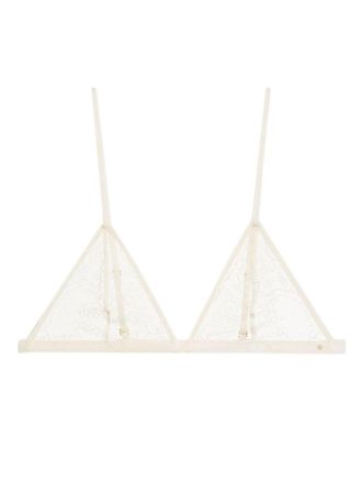Anine Bing Eileen lace triangle bra - White