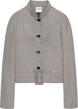 Courr&egrave;ges Jack met pied-de-poule print en gesp - Beige