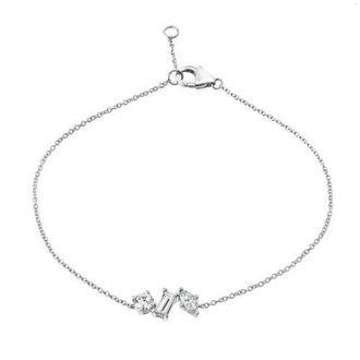 LuvMyJewelry Whisper 14K Gold Lab Grown Diamond Bracelet - 0.35 Ct in 14K White Gold at Nordstrom, Size 6