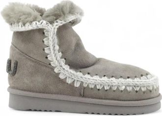 Mou Eskimo 18 Glitter Logo - Dames - Winterlaarzen - Grijs - 37 EU - Leer - Schoenen