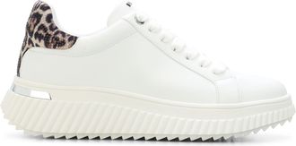 DKNY Lobeco platform sneakers met vetersluiting voor dames in het wit