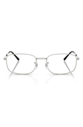 Ray-Ban 52mm Pillow Optical Glasses in Silver at Nordstrom