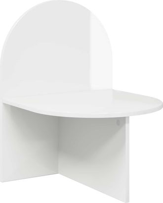 vidaXL Mesita De Noche Brillante 48 X 49 X 65 Cm Madera De Ingenier&iacute;a Vidaxl