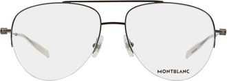 Montblanc Aviator Semi Rim Eyeglasses - Gray