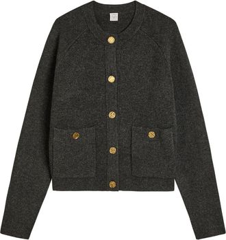 Toteme Wool-blend Cardigan - Charcoal - Xxs (UK4 / Xxs)