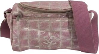 Chanel Pre-owned New Travel Line Pochette Schoudertas - Dames - Vintage Schoudertas - Roze - ONE Size - Leer - Vintage