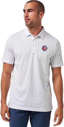 Travis Mathew Chicago Cubs The Zinna Polo Mens Short Sleeve Knit White : 2XL, Cotton/Polyester