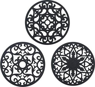 No Brand Juego De 3 Posavasos Antideslizantes, Protectores De Calor De Silicona Flexible Para Cocina Y Mesa