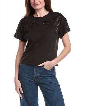 Nic+Zoe Cozy Jersey Double Layer Top In Black Onyx