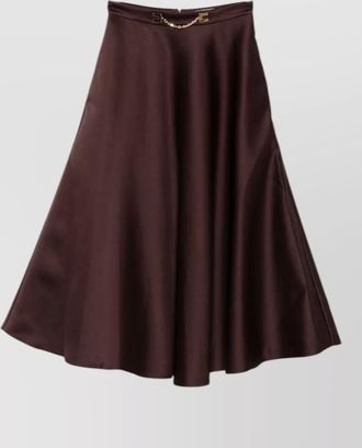 Elisabetta Franchi polyester chain-detail a-line midi skirt