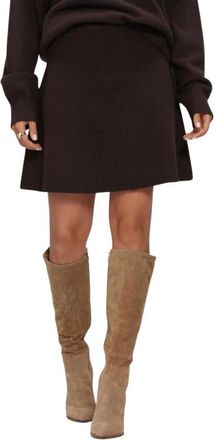 Notre-V Nv-Ies Mini Rok - Dames - Rokken - Bruin - Maat: 2XL