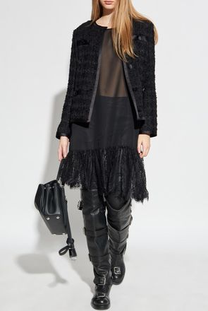 Dolce & Gabbana Tweed Blazer, Womens, Black