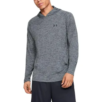 Under Armour Tech 2.0 Hoodie Mens 3XL Heather Pitch Gray Kangaroo Pocket GBO2836