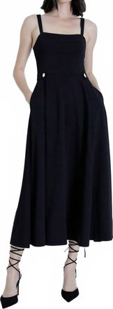 Karina Grimaldi Sawyer Midi Dress In Black