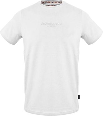 Aquascutum Heren Logo Crew Neck Regular T-shirt (Wit)