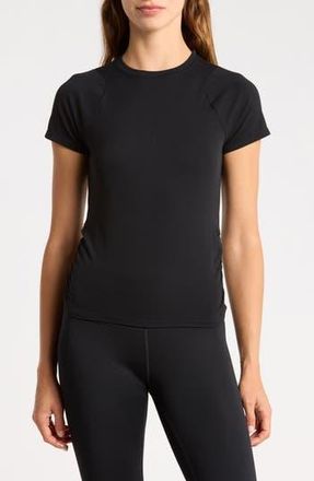 Zella Serenity Side Ruched T-Shirt in Black at Nordstrom Rack, Size X-Small